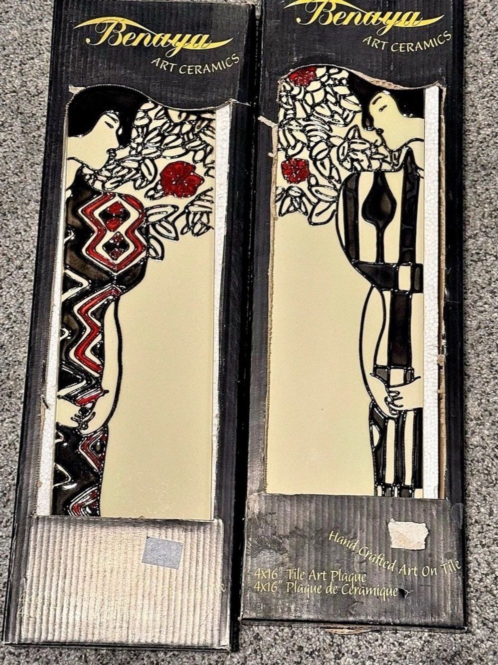 Bernaya Art Nouveau Art on Glass Art Set